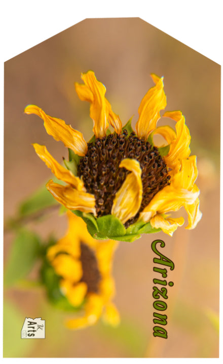 Wavy Sunflower Luggage Tag