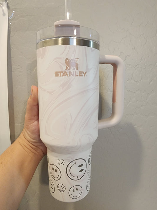 40 OZ Engraved Stanley (Smileys)