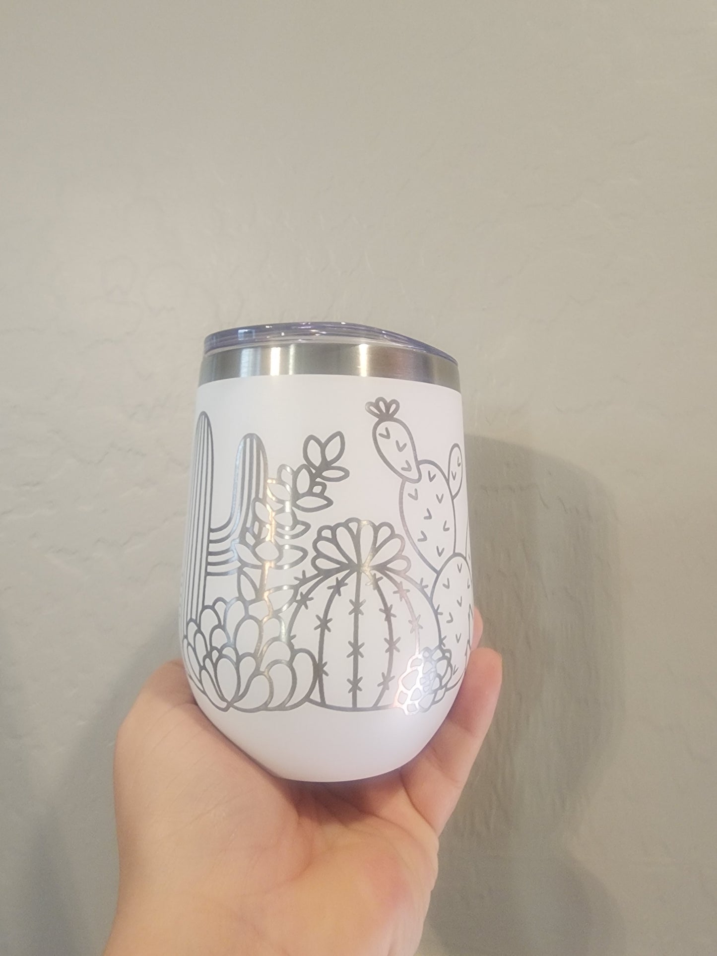 12 OZ Engraved Wine Cup