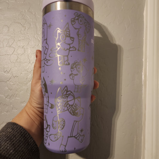 30 OZ Ice Flow Engraved Doggy