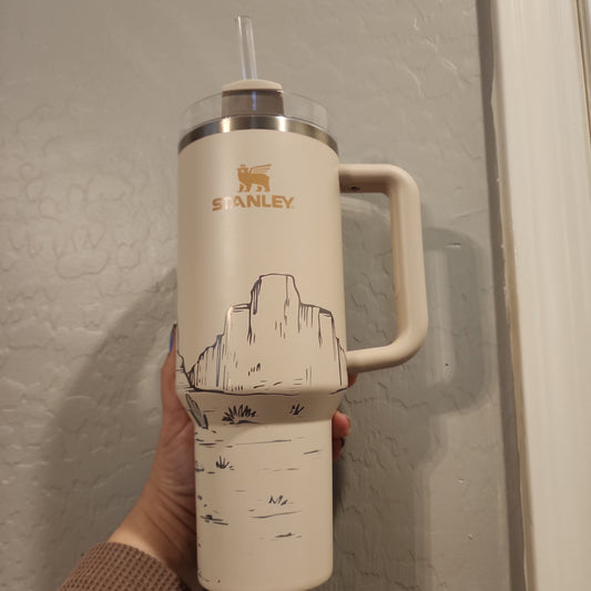 40 oz Engraved Stanley Desert Wrap