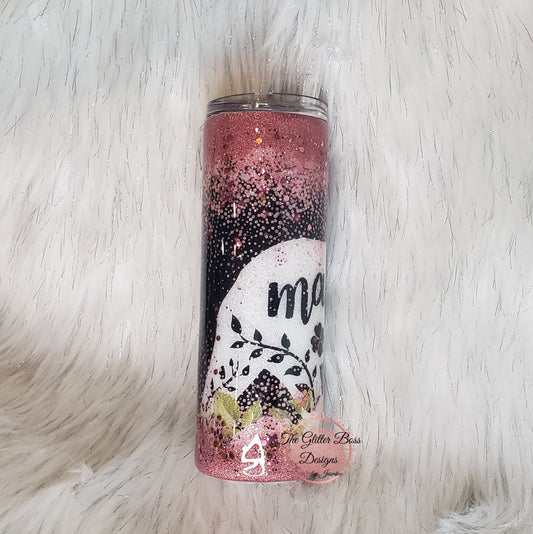 Mama Bear - 20 oz Skinny - Glitter Boss