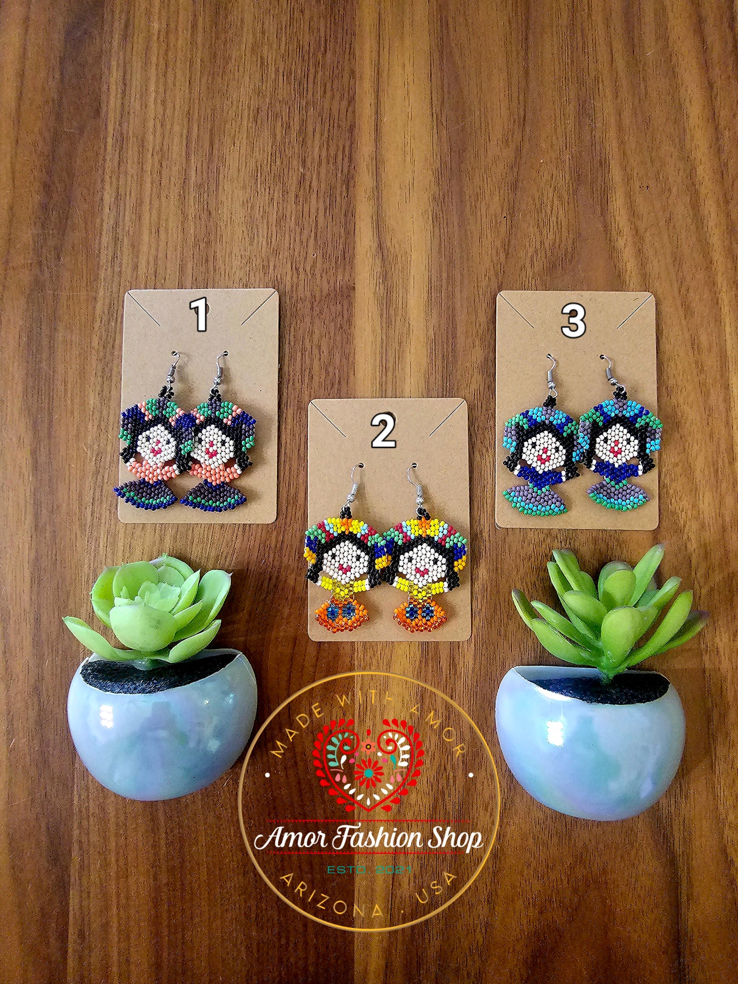 Lele Doll Beaded Indigenous Earrings @amorfashionshop