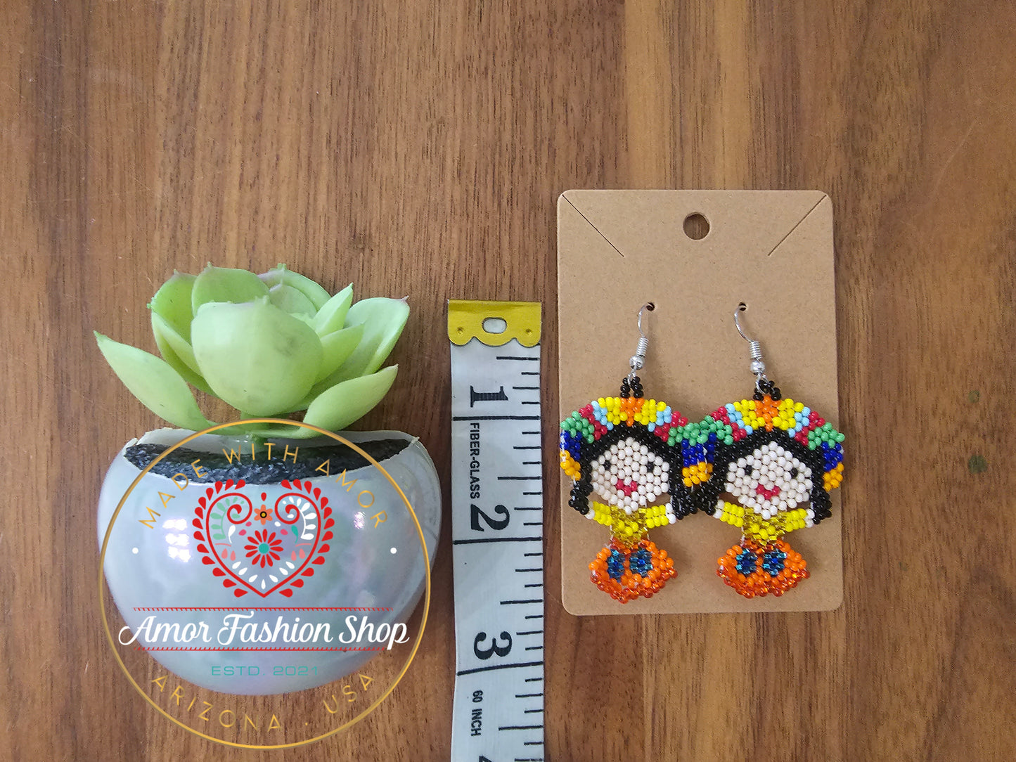 Lele Doll Beaded Indigenous Earrings @amorfashionshop