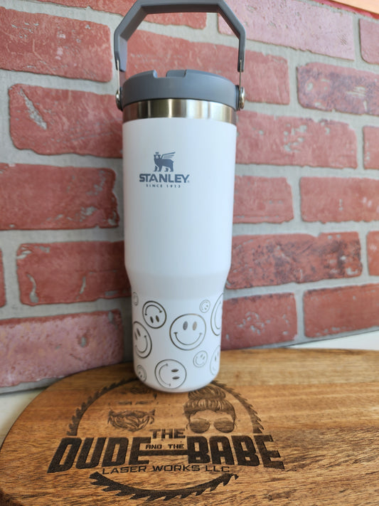 30 OZ Engraved Smiley