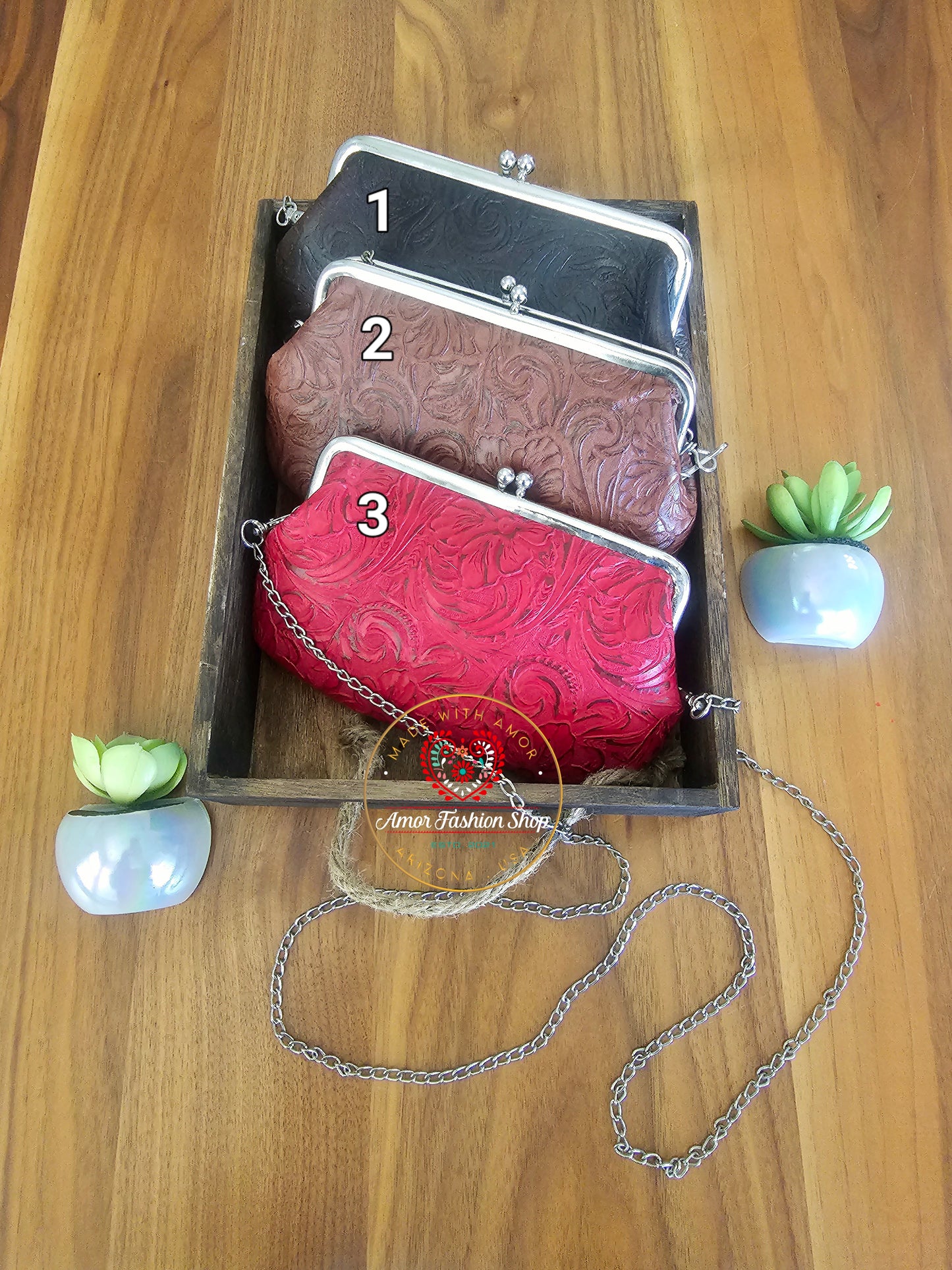 Vintage Leather Coin Clutch Snap Closure @amorfashionshop