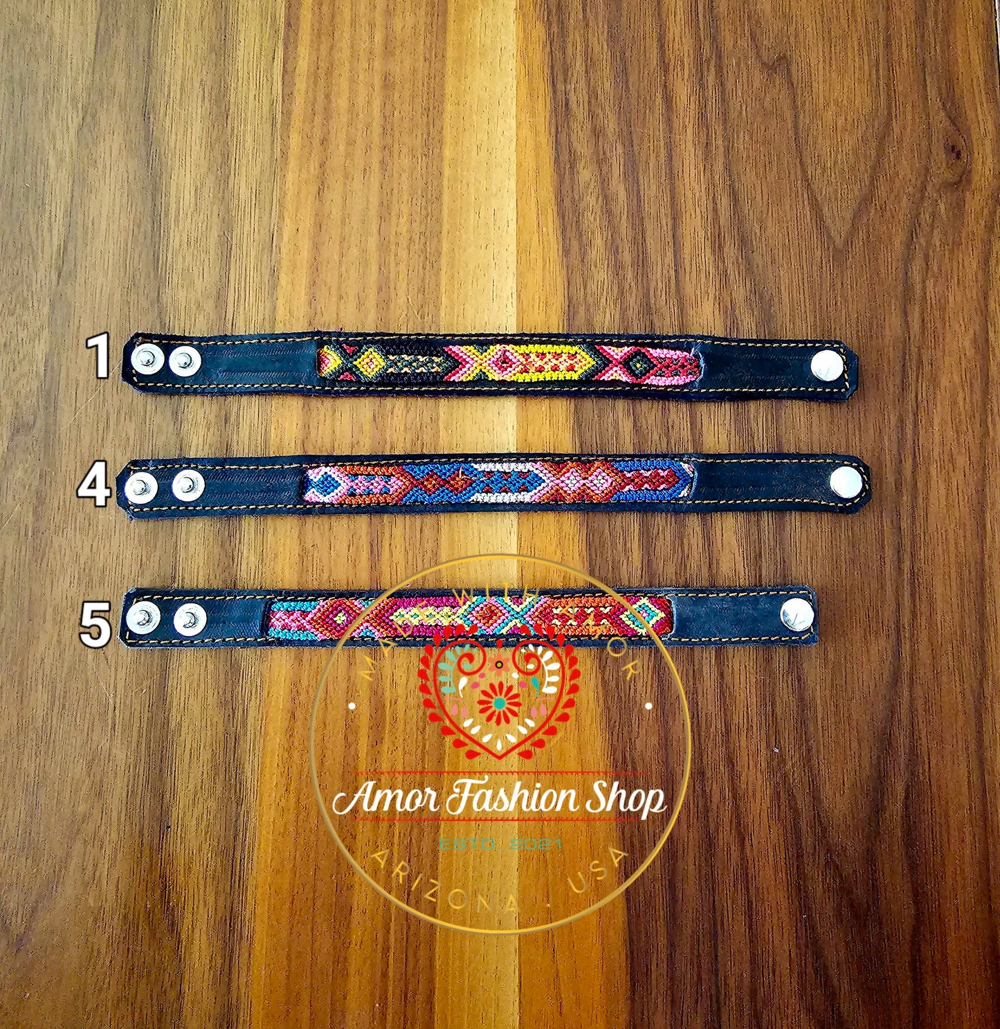 Unisex Leather Threaded Adjustable Bracelet @amorfashionshop