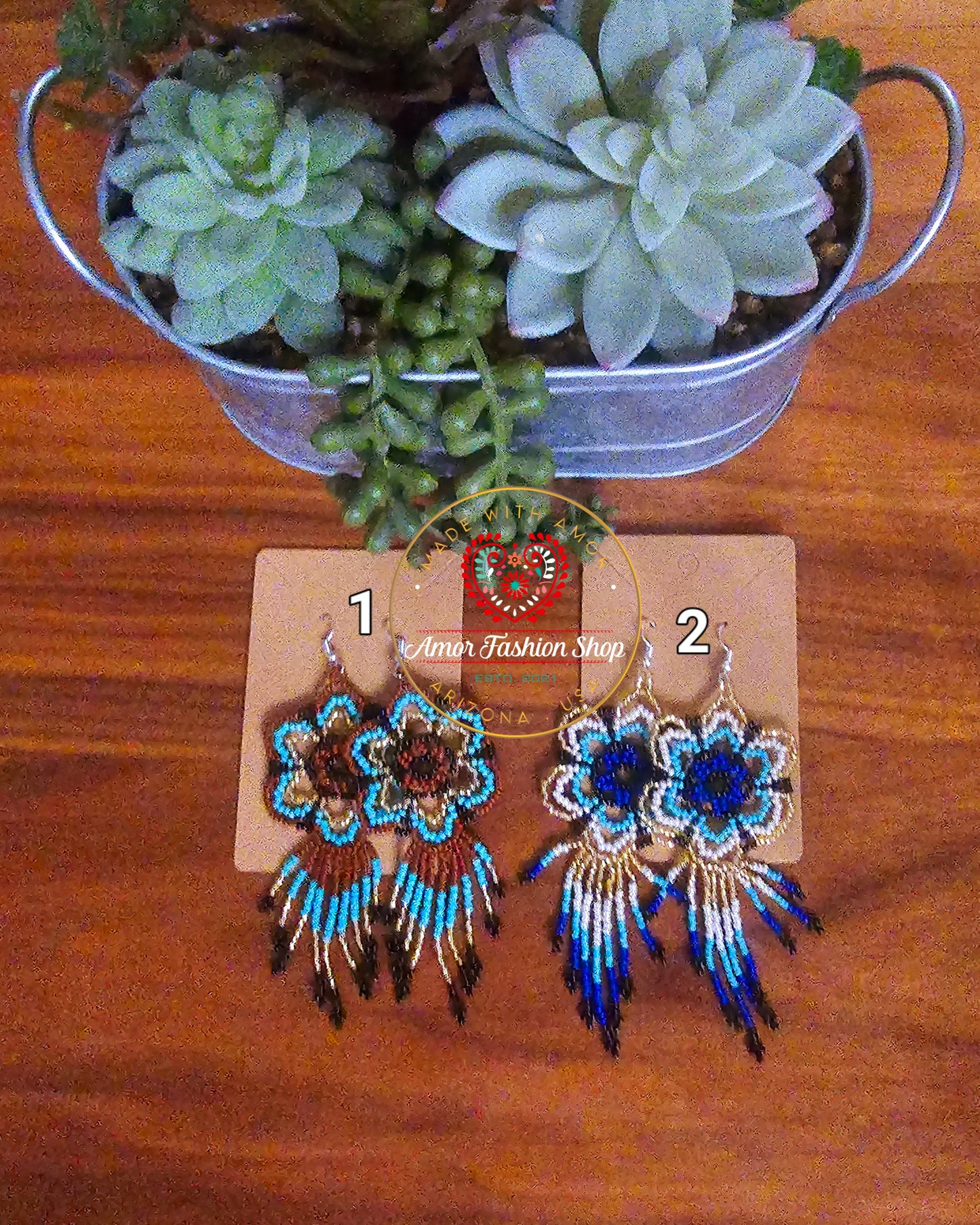 Flower Beaded Earring @amorfashionshop