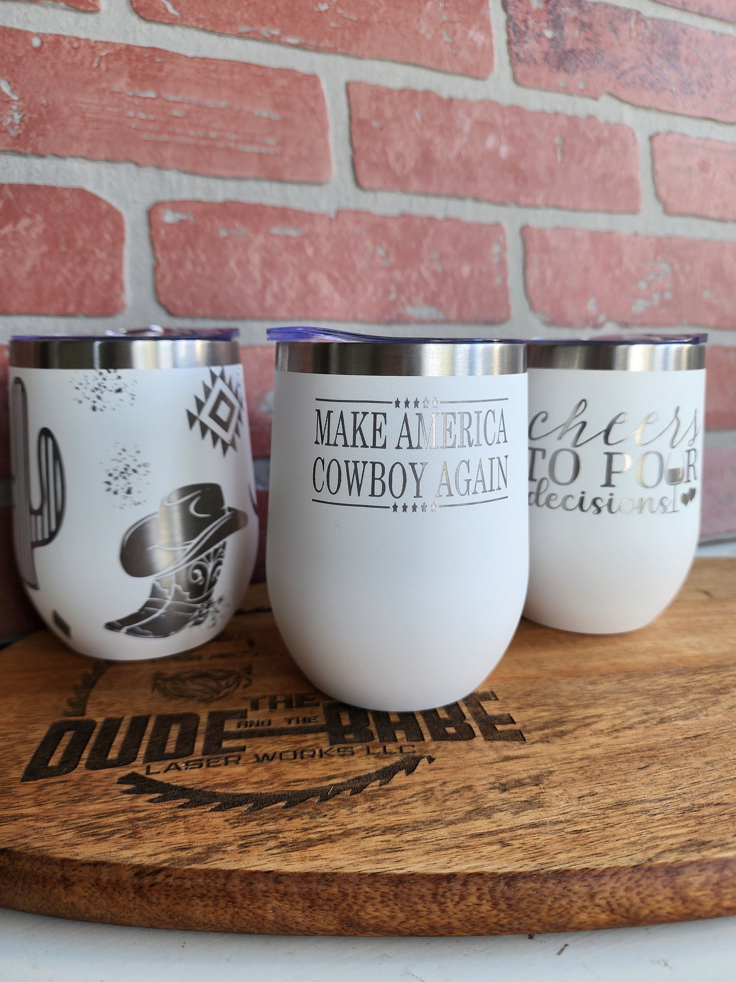 12 OZ Engraved Wine Cup