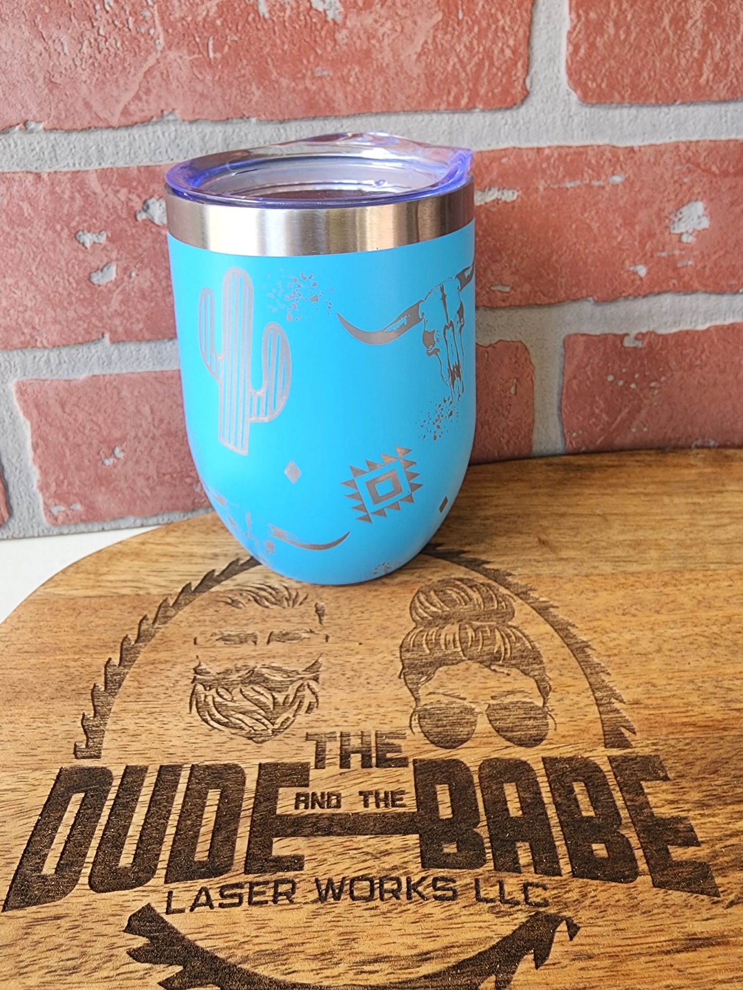12 OZ Engraved Wine Cup