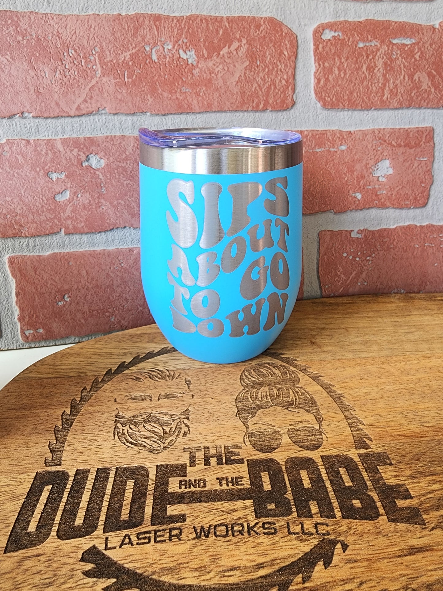 12 OZ Engraved Wine Cup