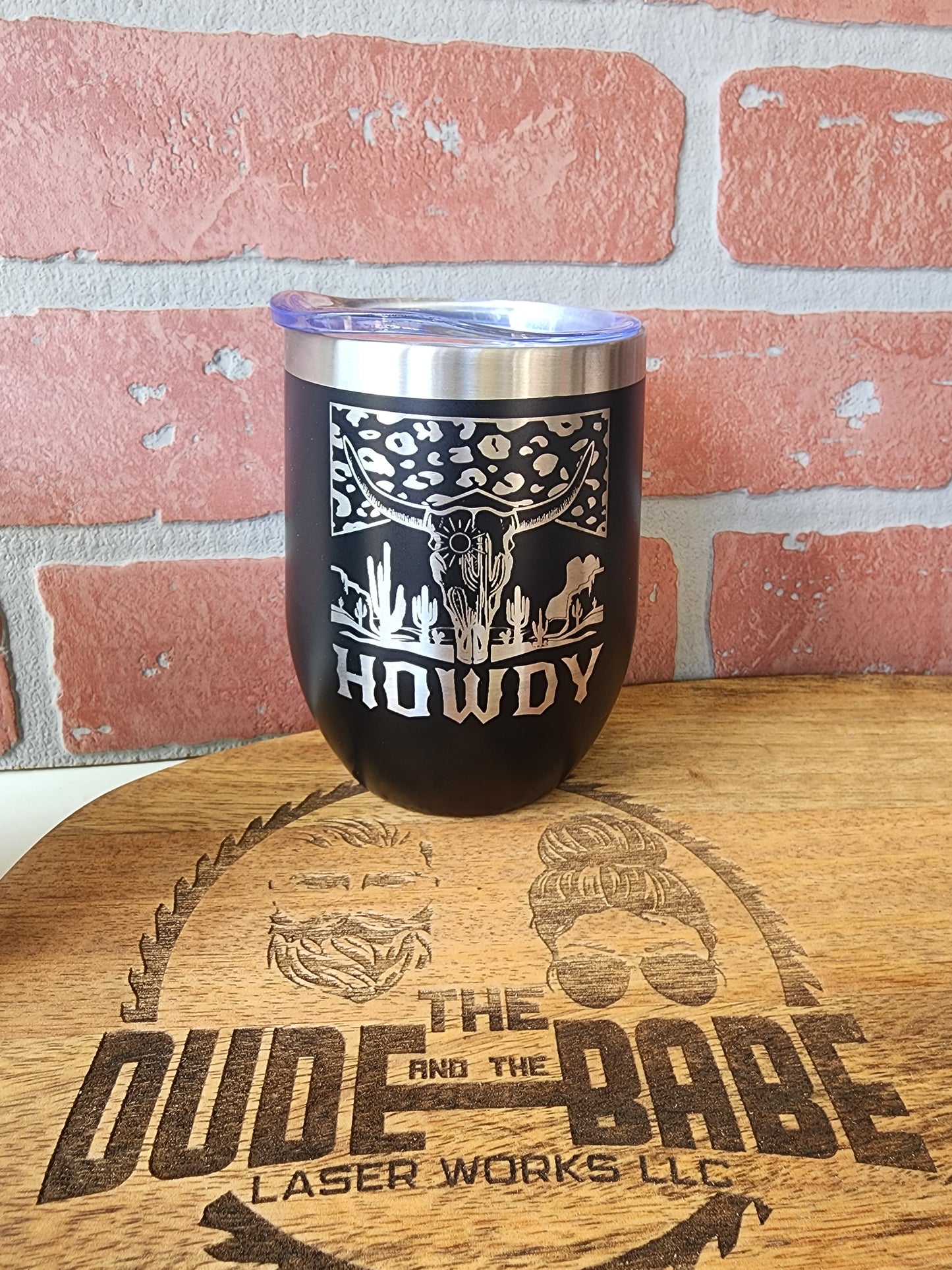 12 OZ Engraved Wine Cup