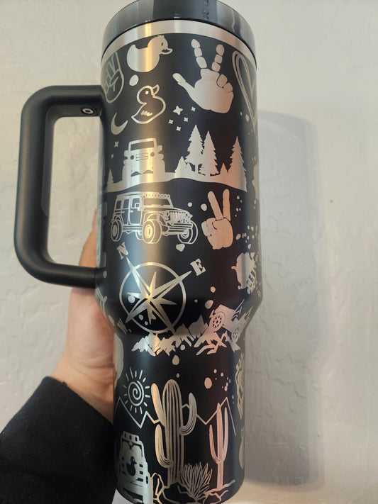 40 Oz Engraved Stanley Jeep Life