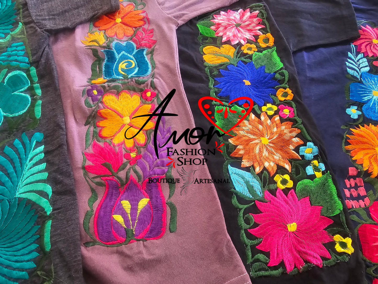 Embroidered Floral Playera @AmorFashionShop