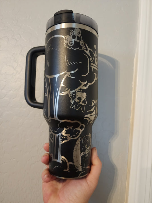 40 Oz Engraved Fall Out