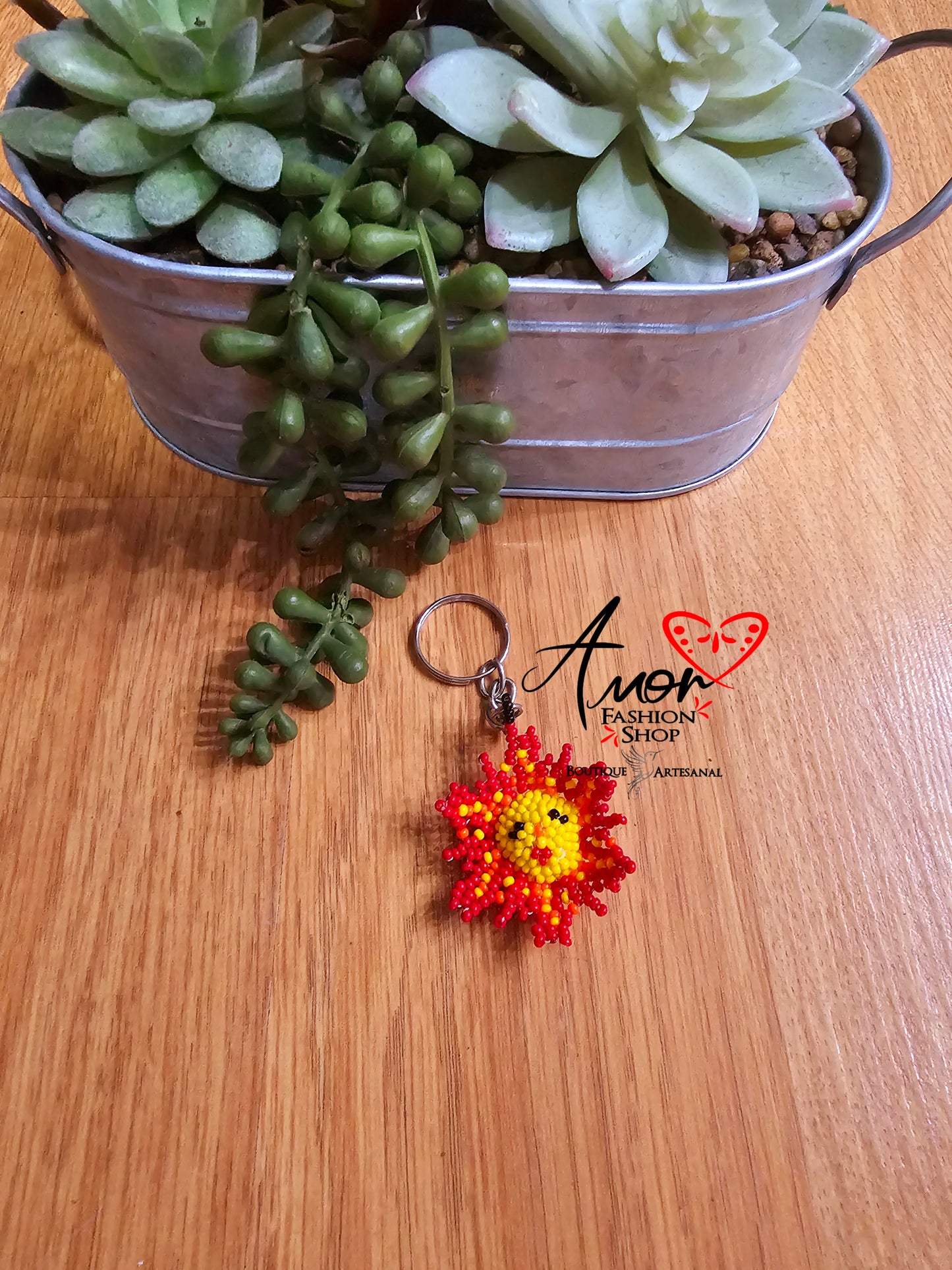 Sun Beaded Keychains Artisan Made. MEASUREMENTS Beaded Lenght Apx 1.5" @amorfashionshop
