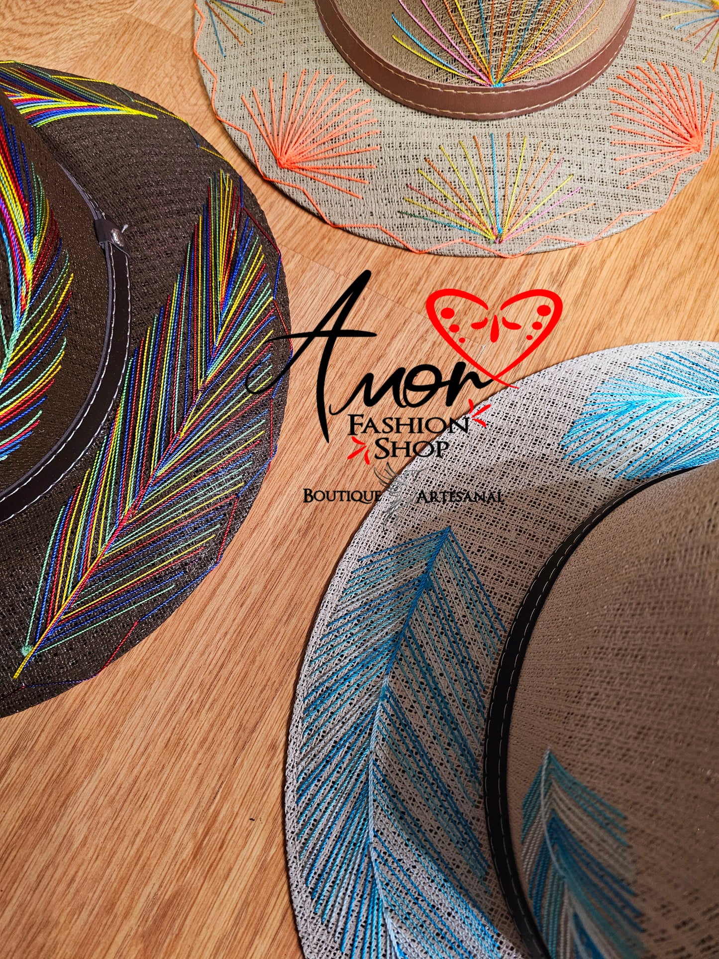 Embroidered colorful Hat @amorfashionshop