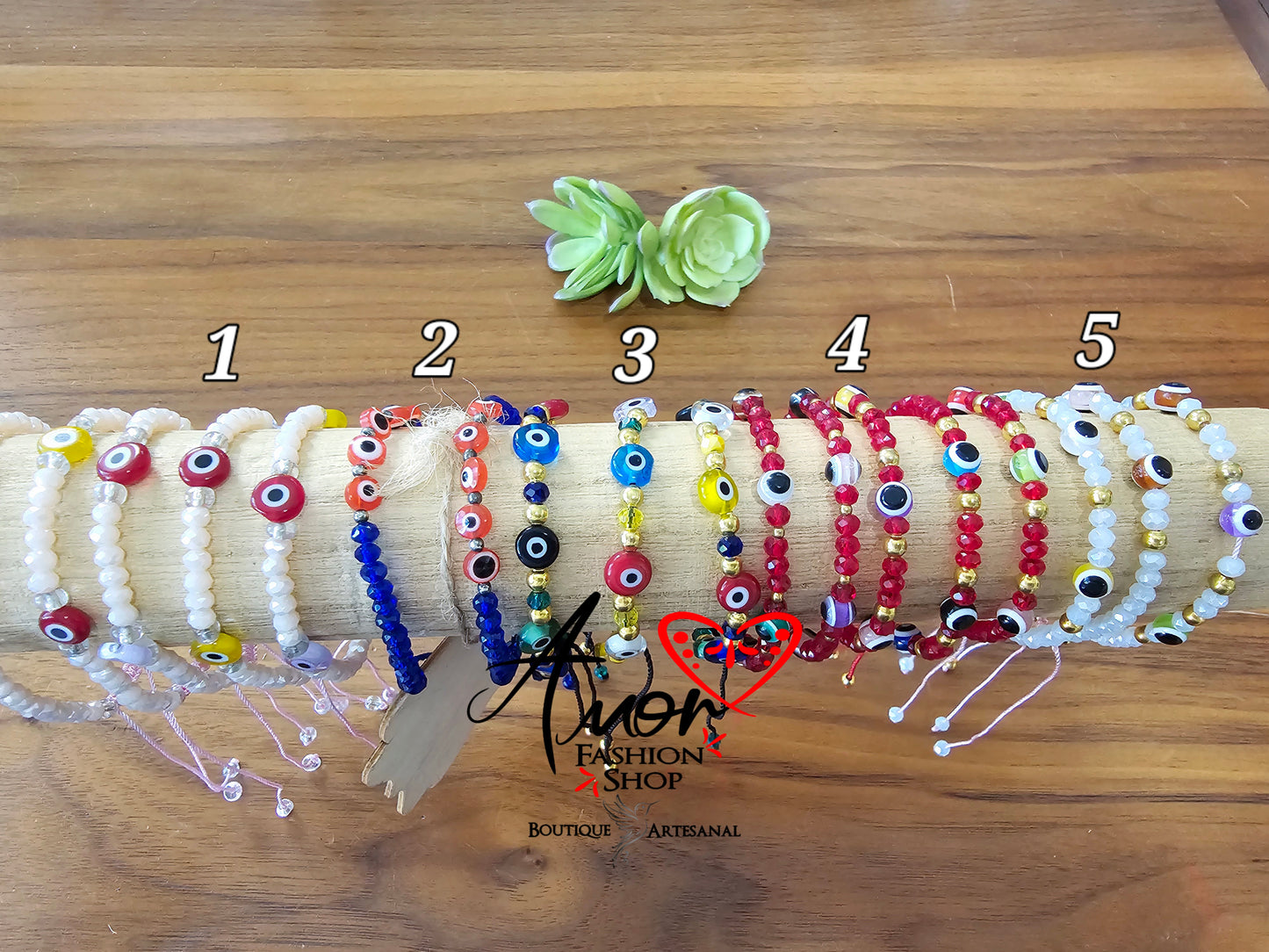 Protection Eye Crystal Threaded Bracelets @amorfashionshop