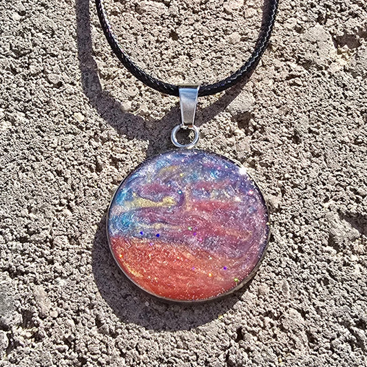 ACR-Rnd/blk- Necklace