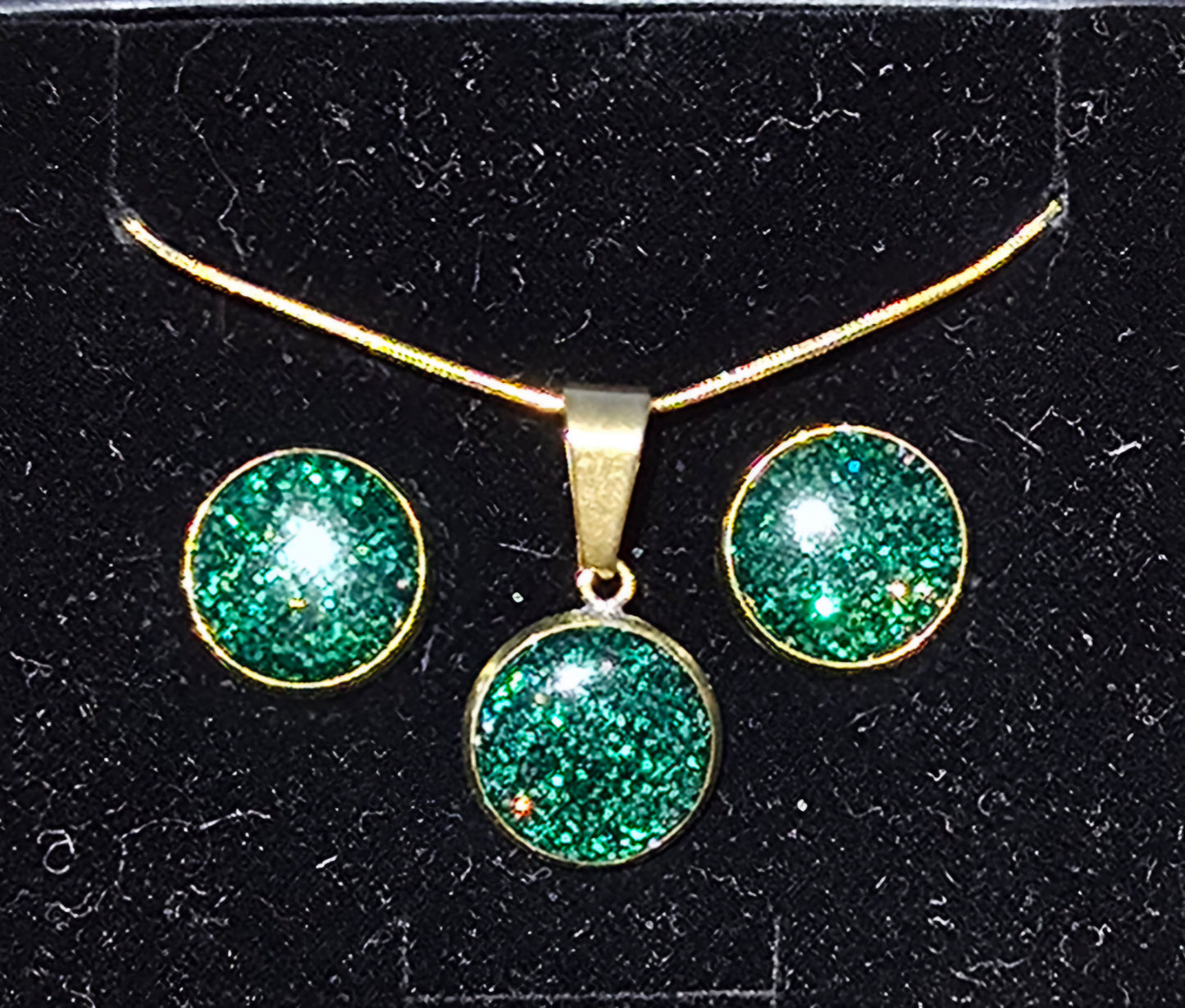 Jewelry Set-Rnd Grn