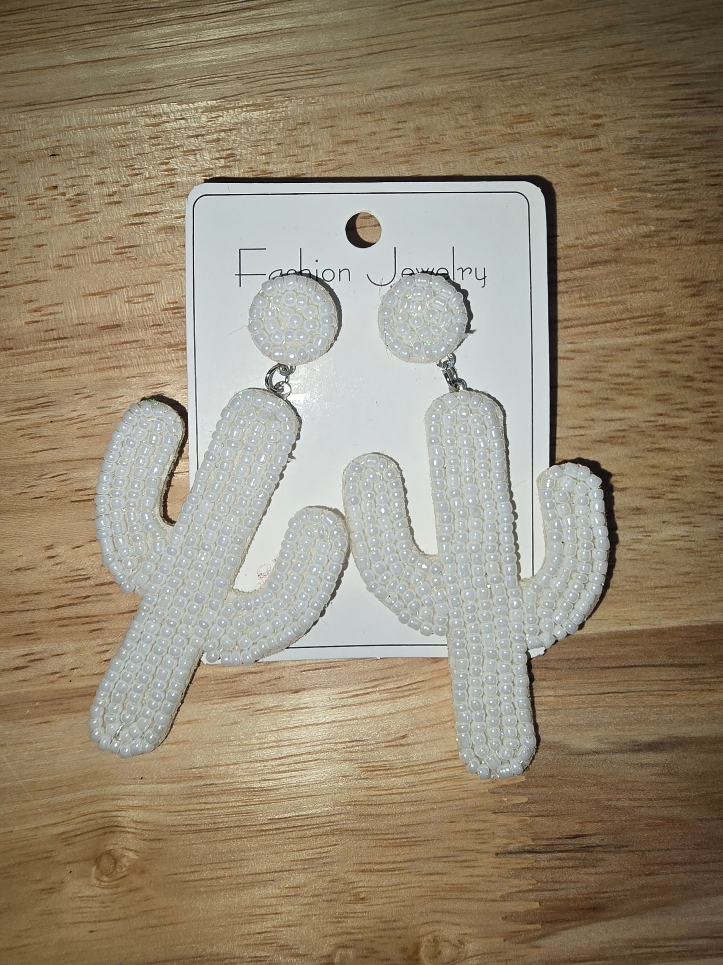 Saguaro Earrings-Beaded