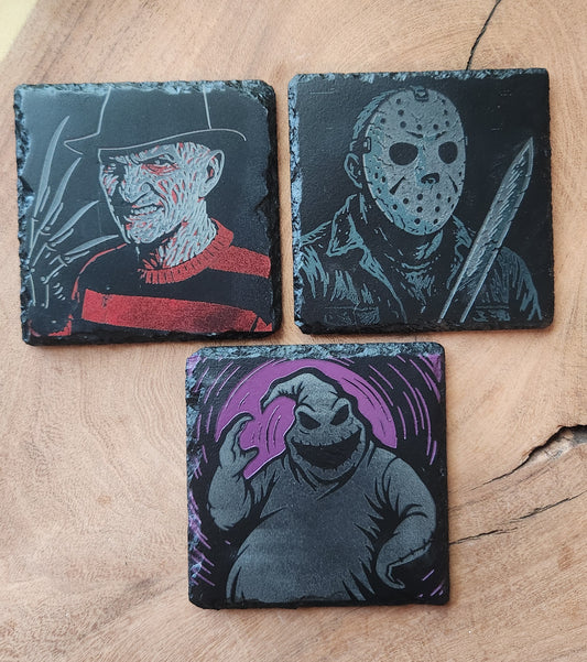Hand-Painted & Engraved Slate Coasters - The Laser Canvas