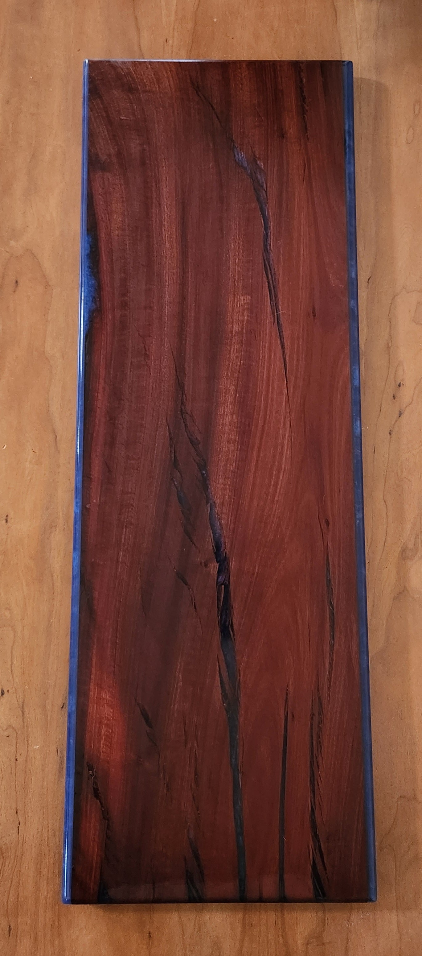 Red Eucalyptus & Deep Purple Resin Board - The Laser Canvas