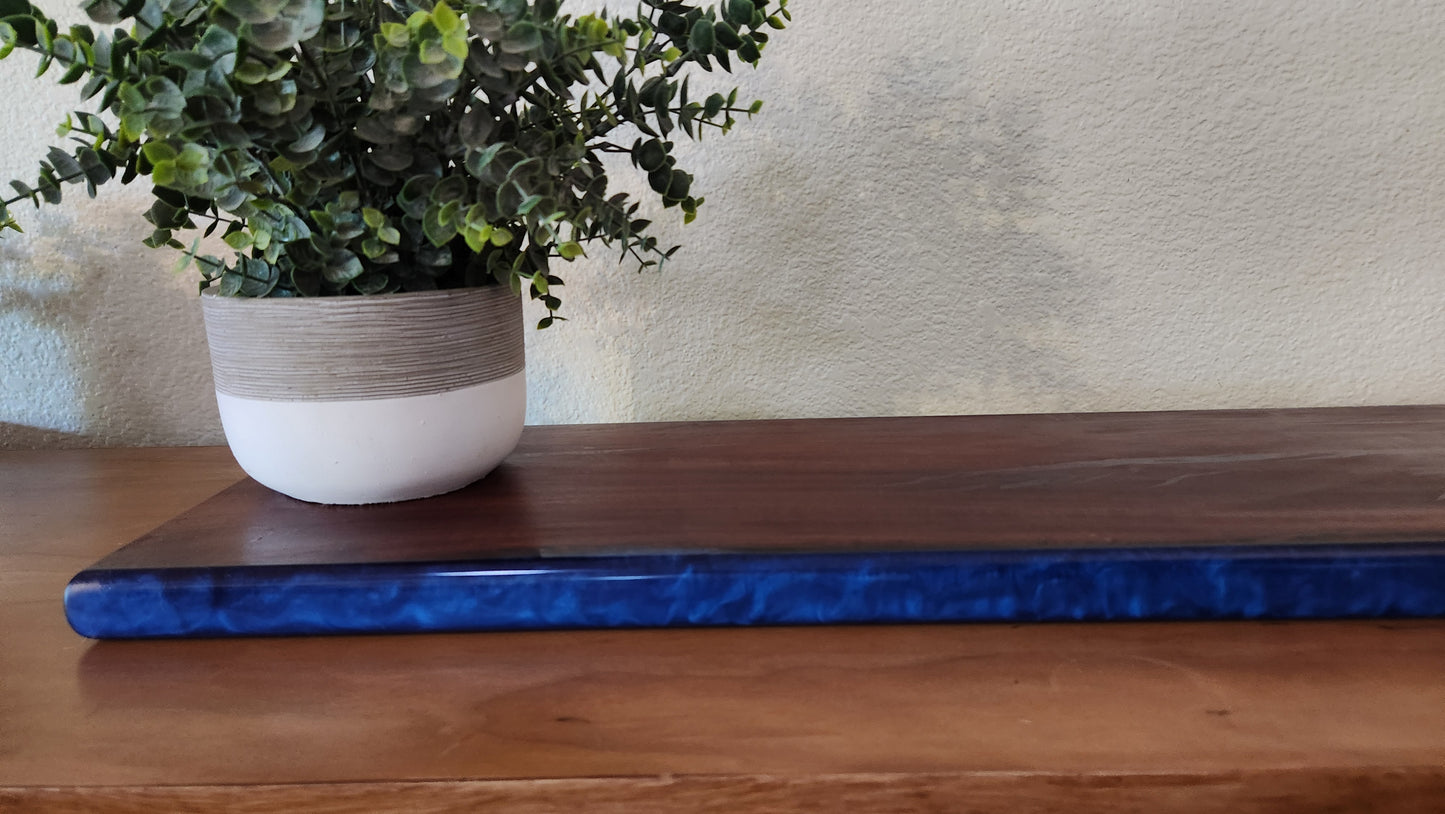 Red Eucalyptus & Deep Purple Resin Board - The Laser Canvas