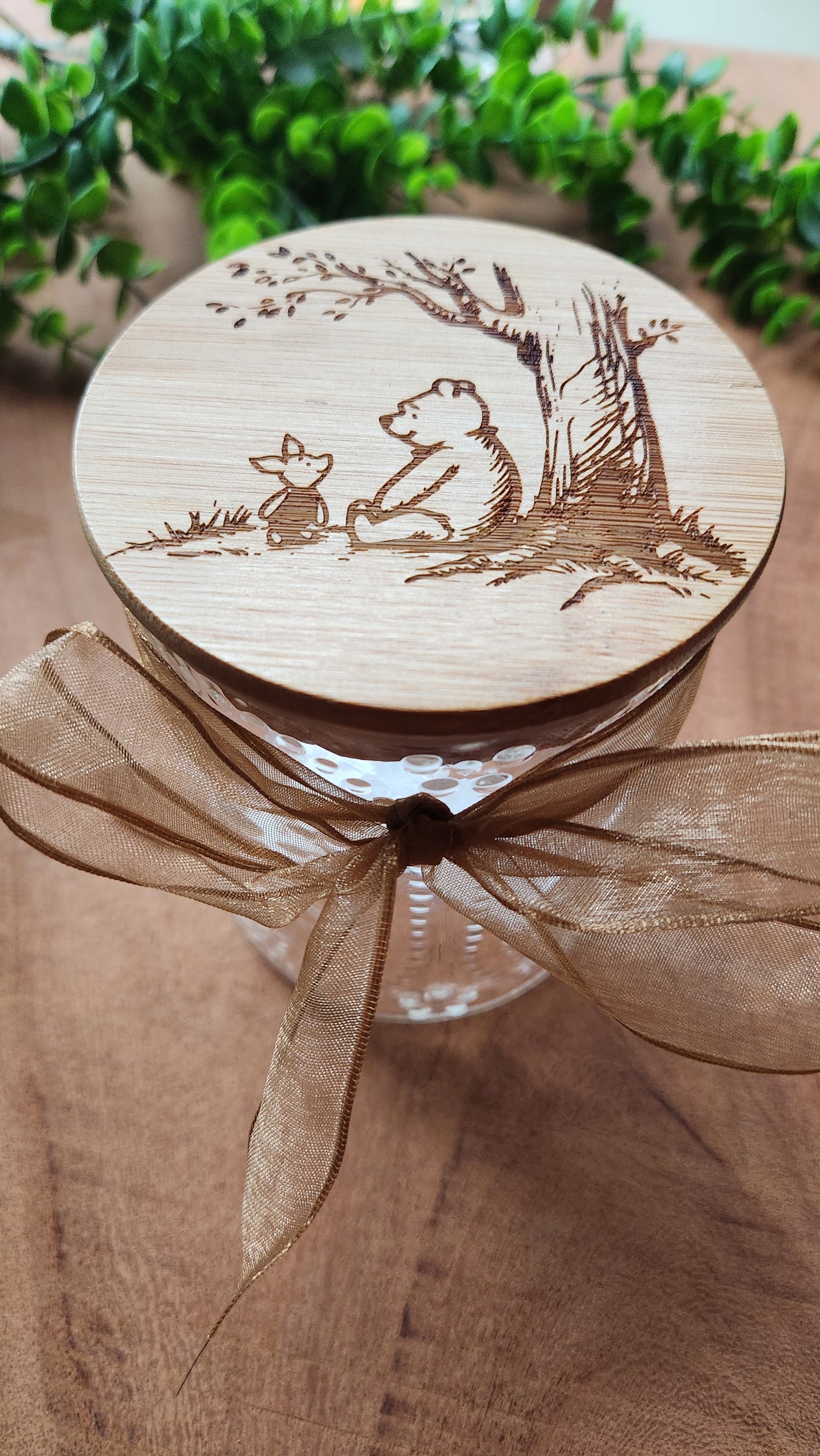 Glass Jar with Engraved Wooden Lid – The Laser Canvas