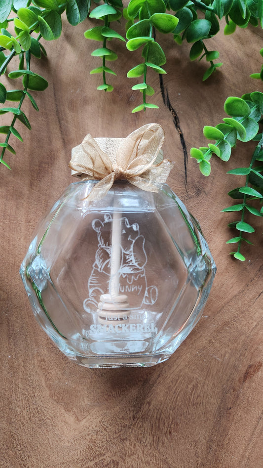 Engraved Glass Honey Jar - The Laser Canvas