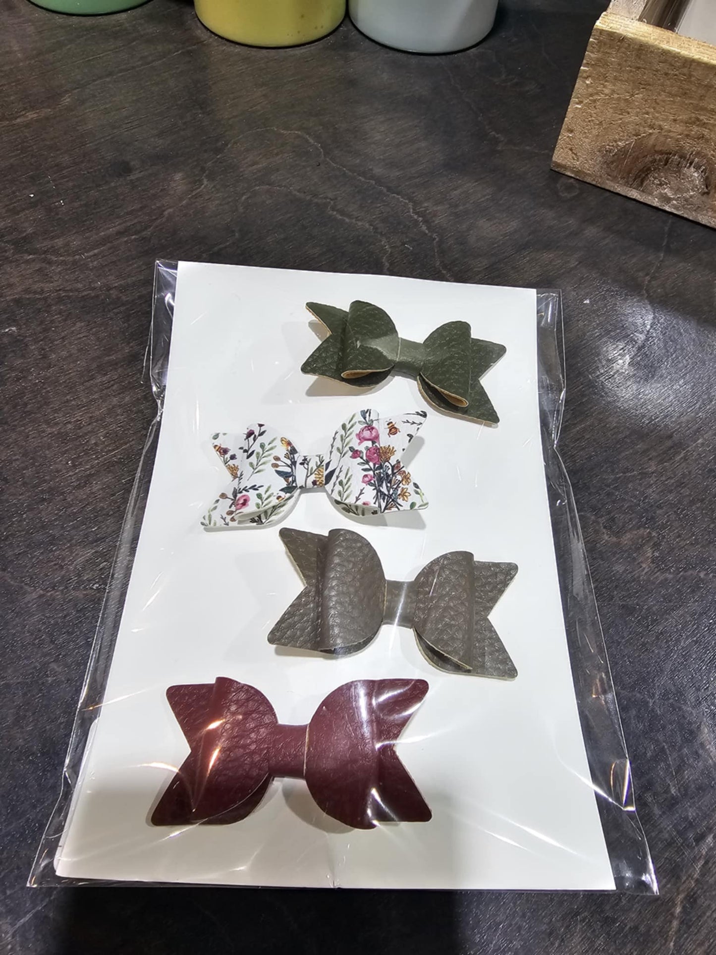 Bow Set- Oak and Rose