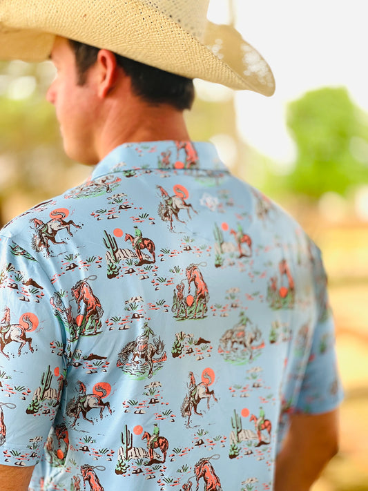 Cowboy Up Performance Polo