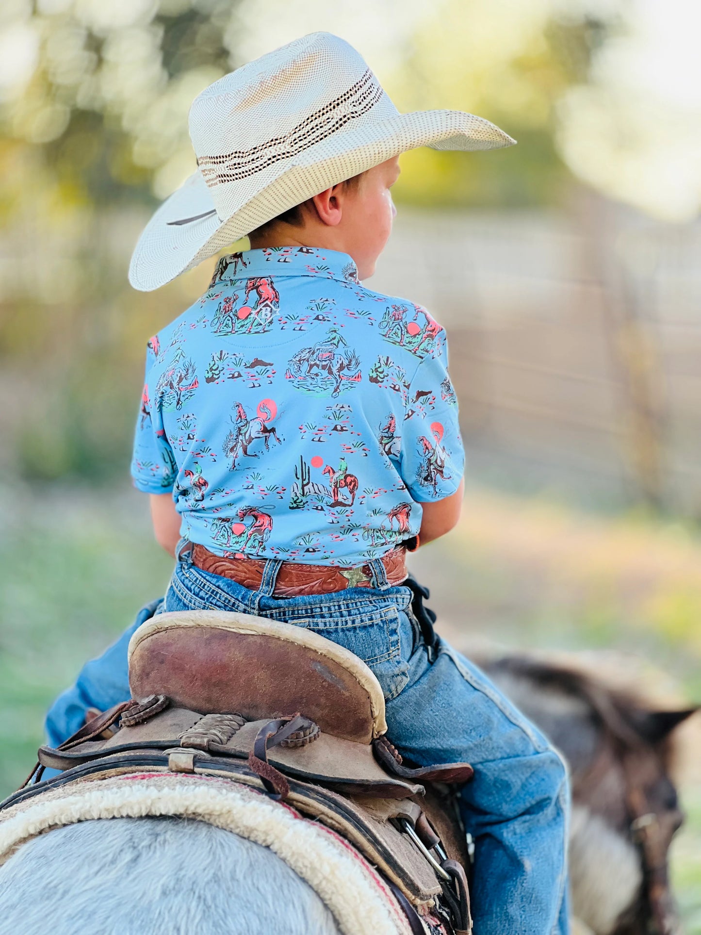 Cowboy Up Performance Polo YOUTH