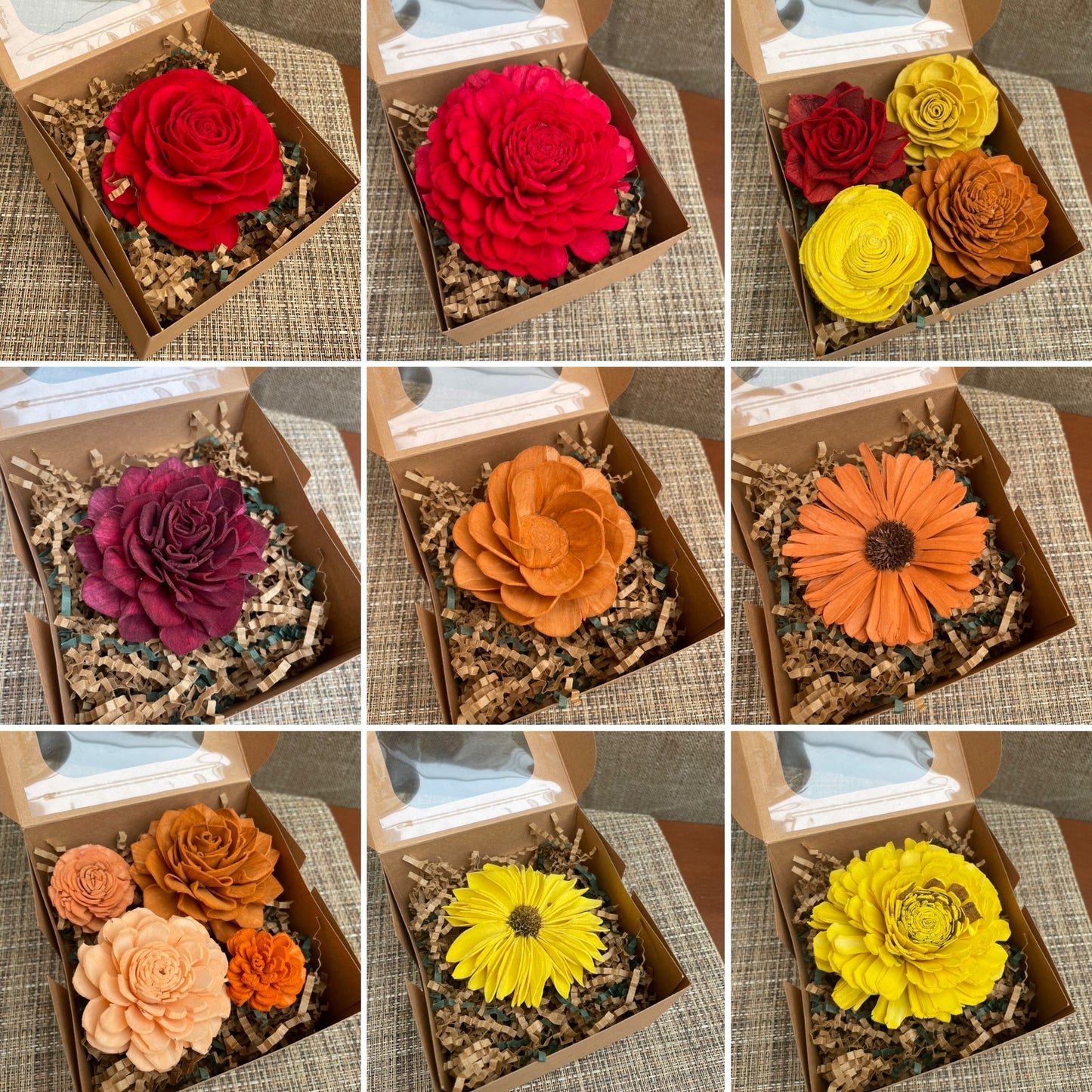 Individual Wood Flowers - LUNA WOOD FLOWERS
