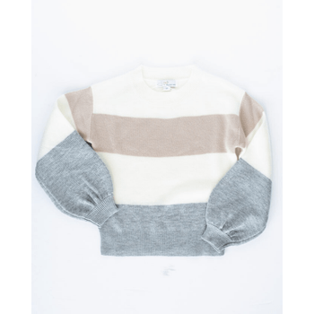 Crawford Bubble Sleeve Sweater Oak and Rose