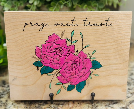 Block Art- Pray Wait Trust - STV