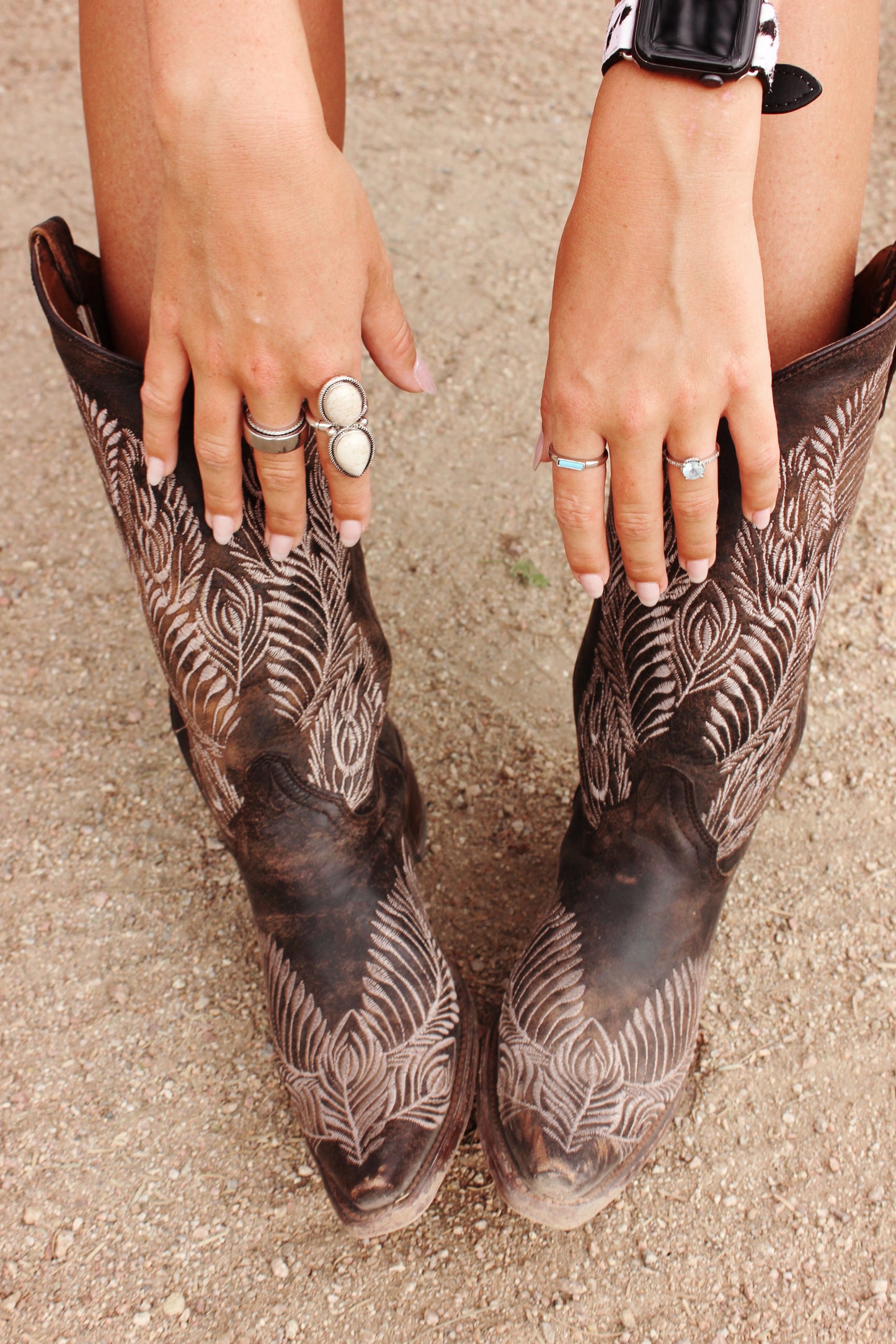 Bezel Set Draw the Line Ring