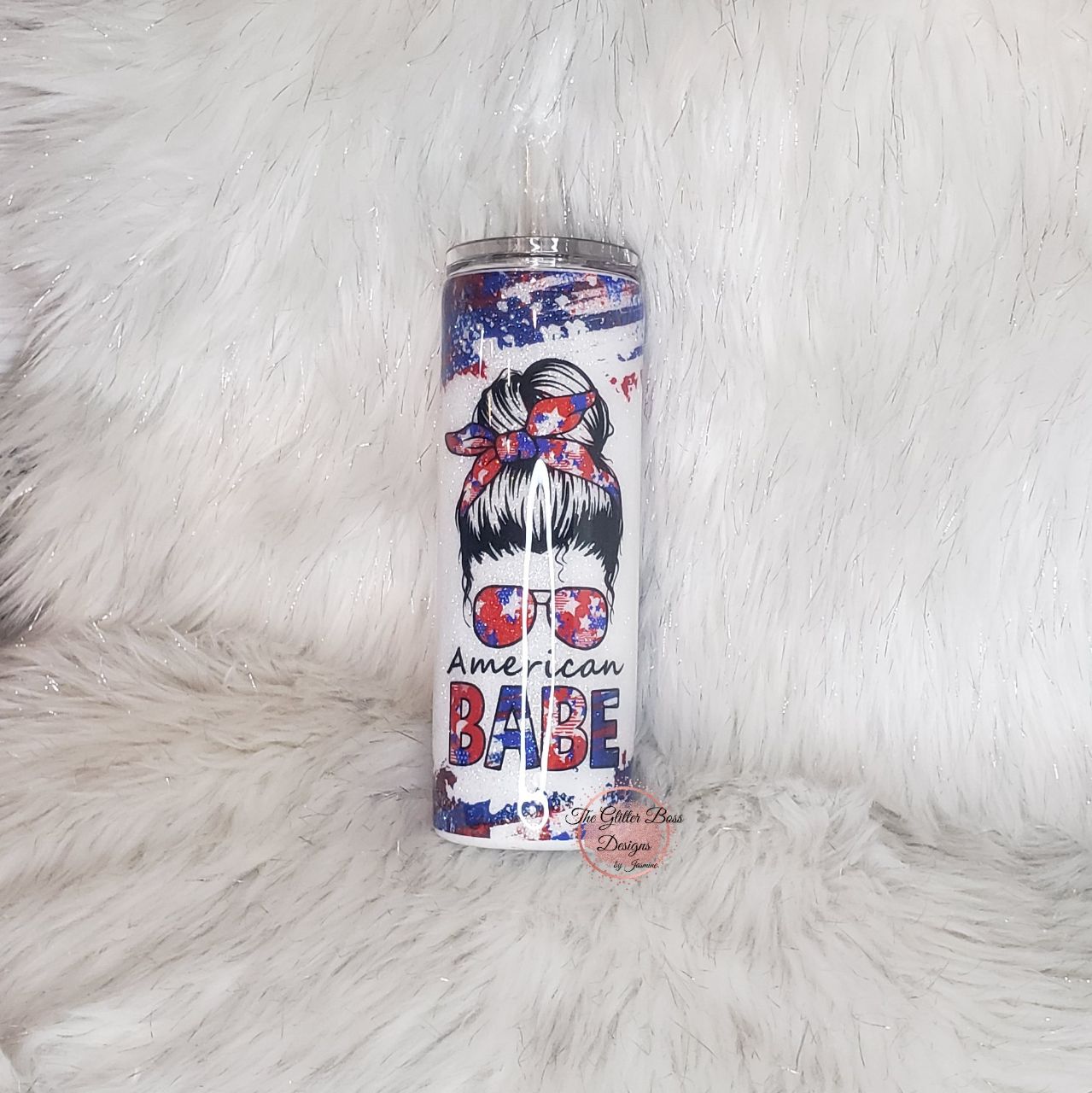 American Babe - 20 oz Skinny - Glitter Boss