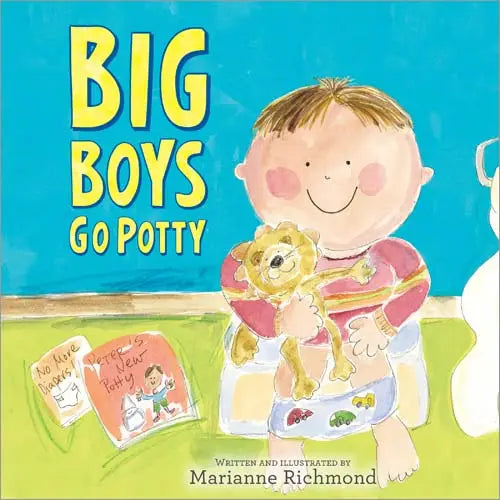 Big Boys Go Potty Book - Burlapitup-STV