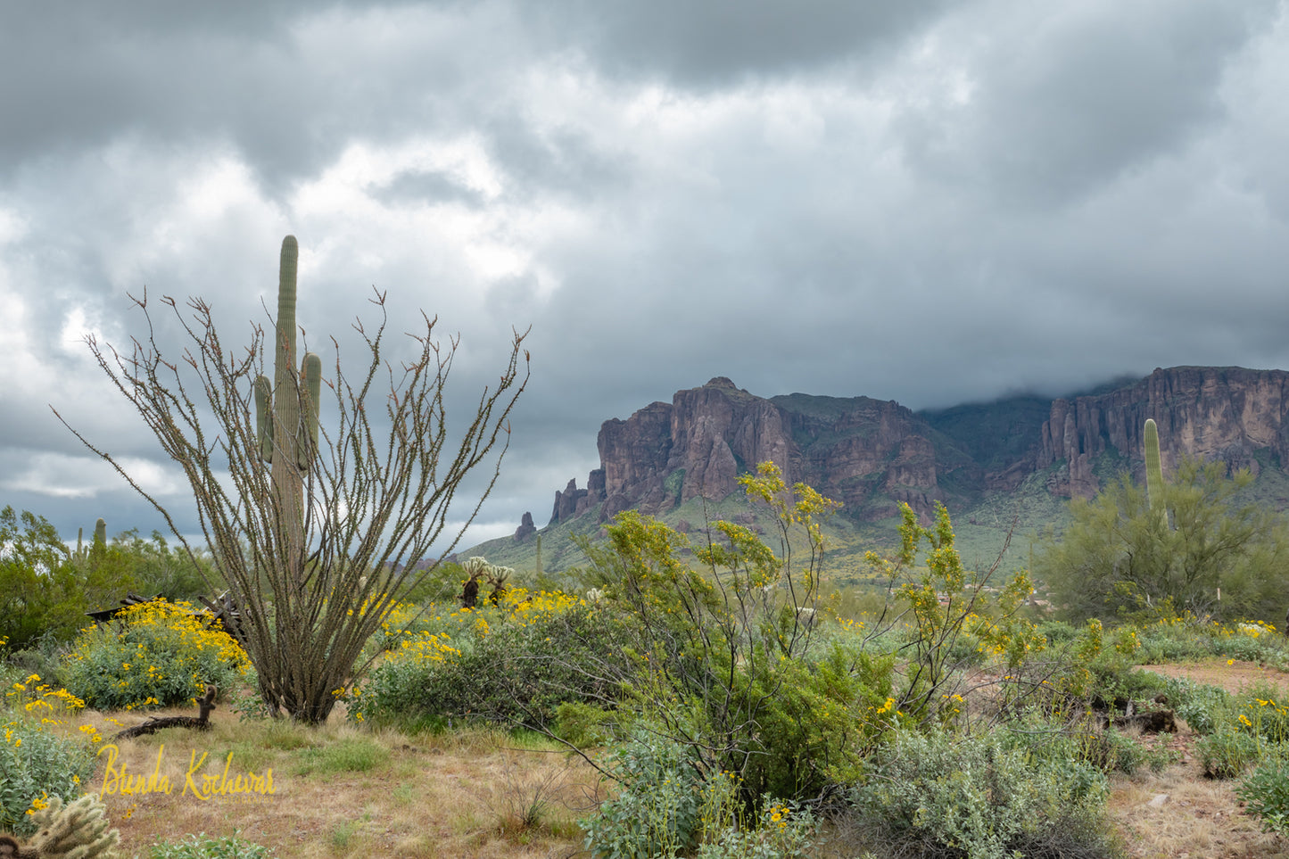 Superstition Mountain Photograph on a Mini Canvas 6" x 4"