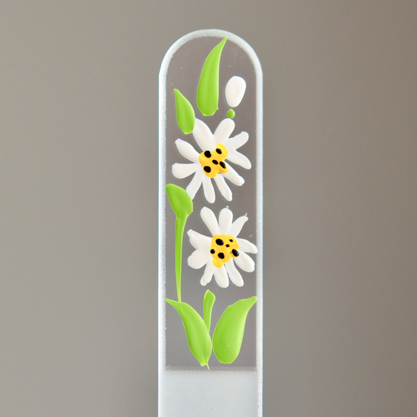 Medium Glass Nail File - Hand-painted Czech Crystal Glass Nail File