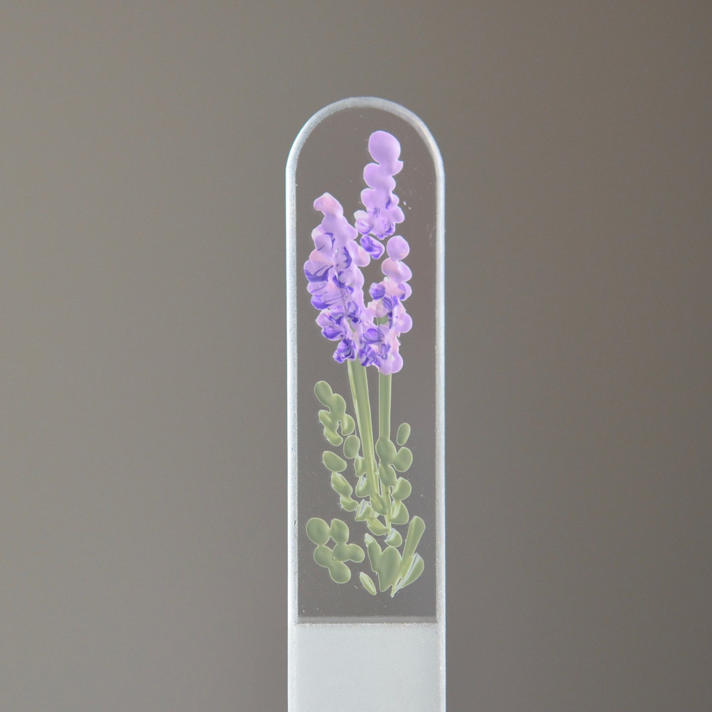 Medium Glass Nail File - Hand-painted Czech Crystal Glass Nail File