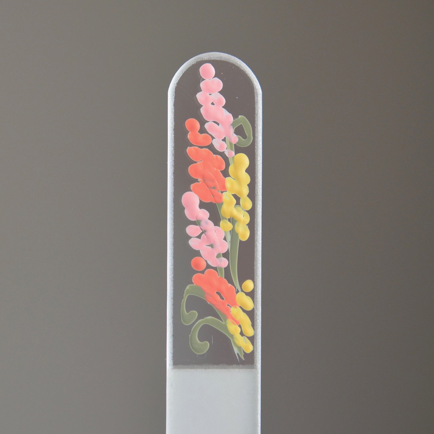 Medium Glass Nail File - Hand-painted Czech Crystal Glass Nail File