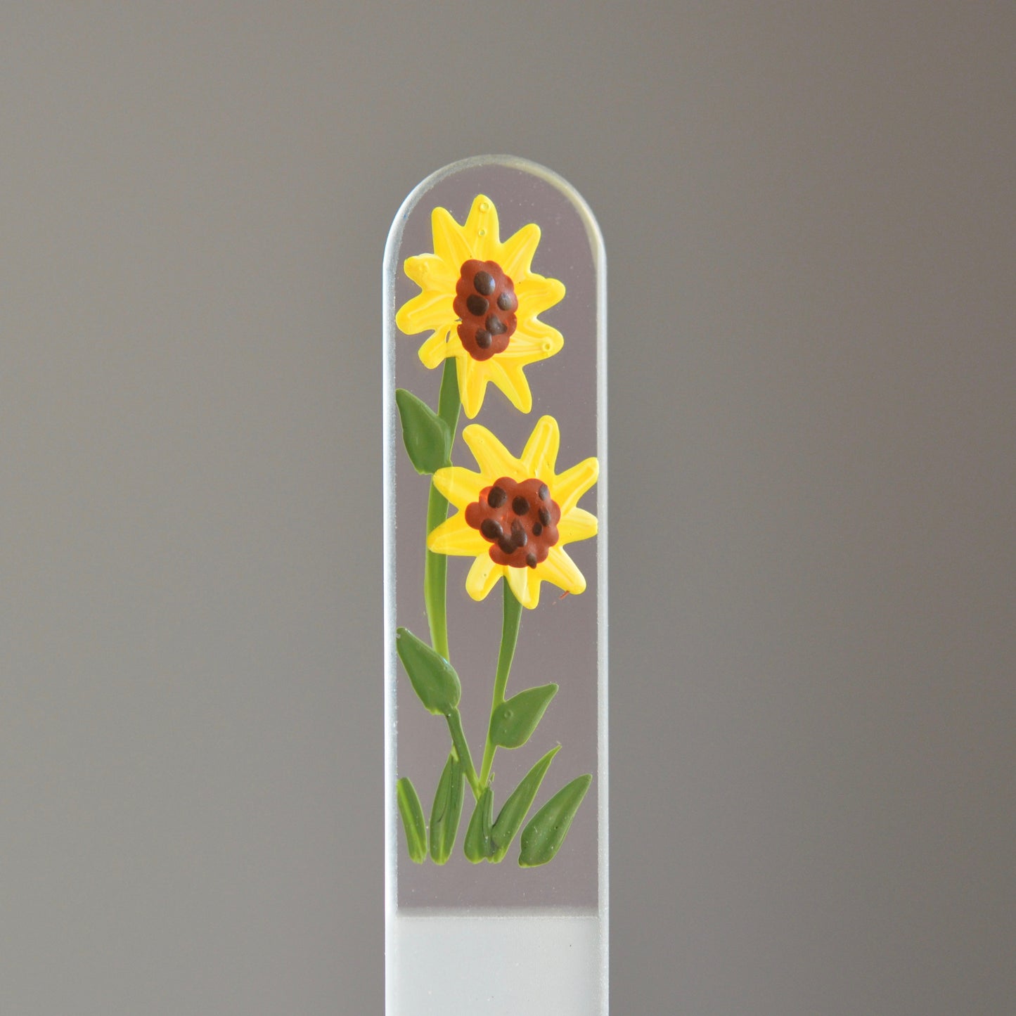 Medium Glass Nail File - Hand-painted Czech Crystal Glass Nail File