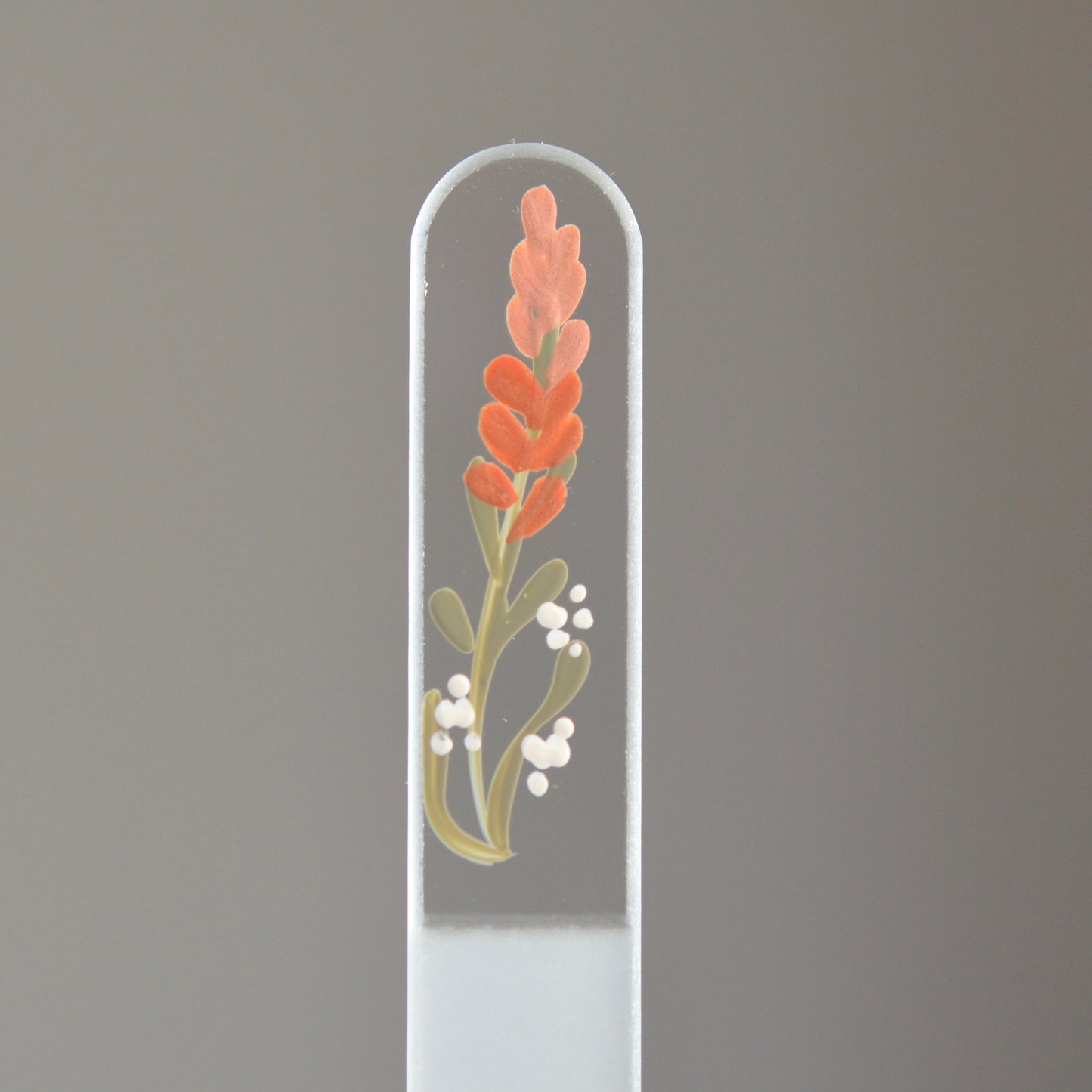 Medium Glass Nail File - Hand-painted Czech Crystal Glass Nail File