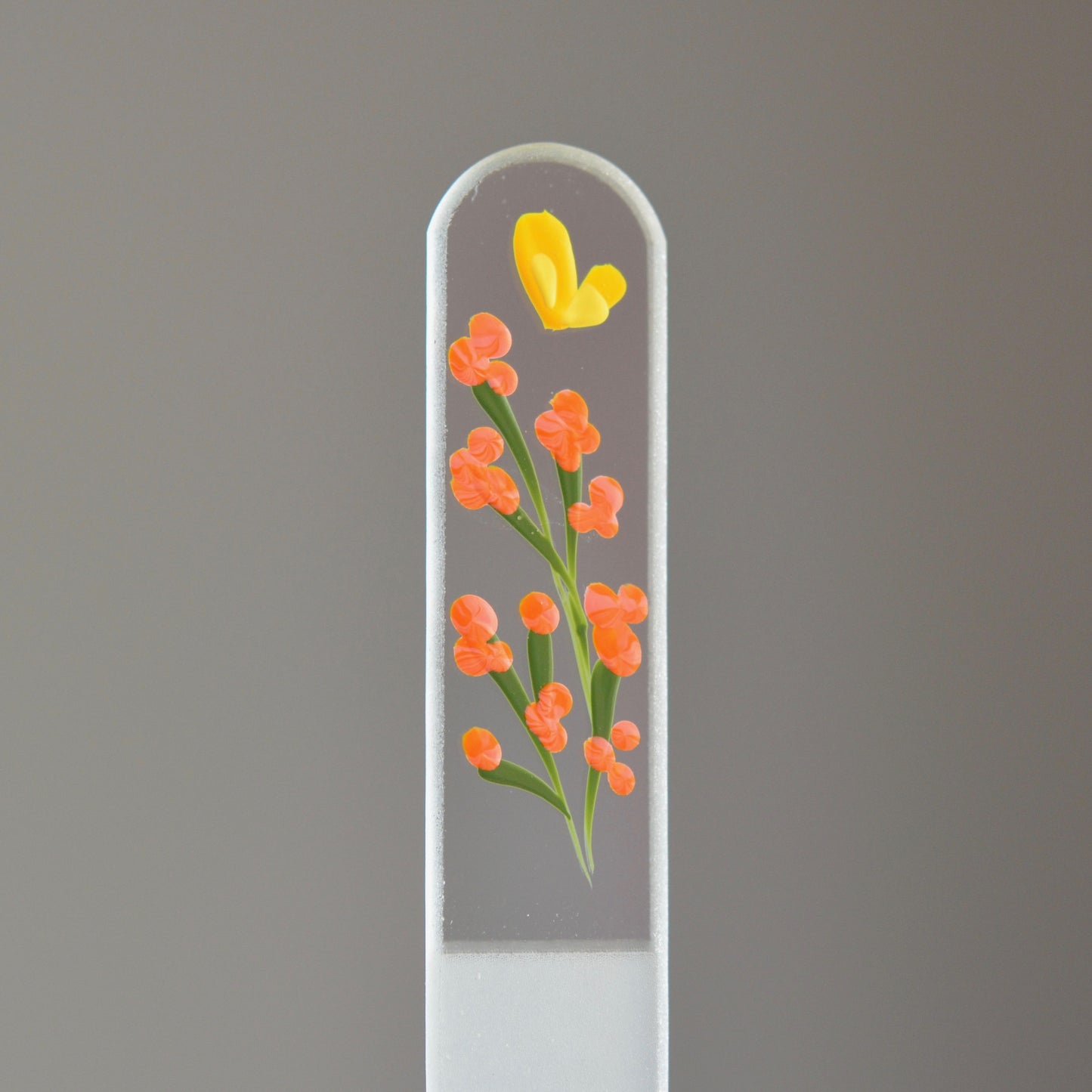 Medium Glass Nail File - Hand-painted Czech Crystal Glass Nail File