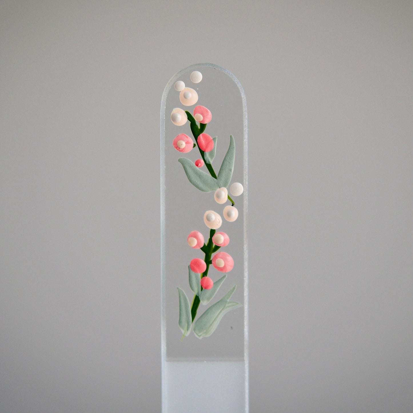 Medium Glass Nail File - Hand-painted Czech Crystal Glass Nail File