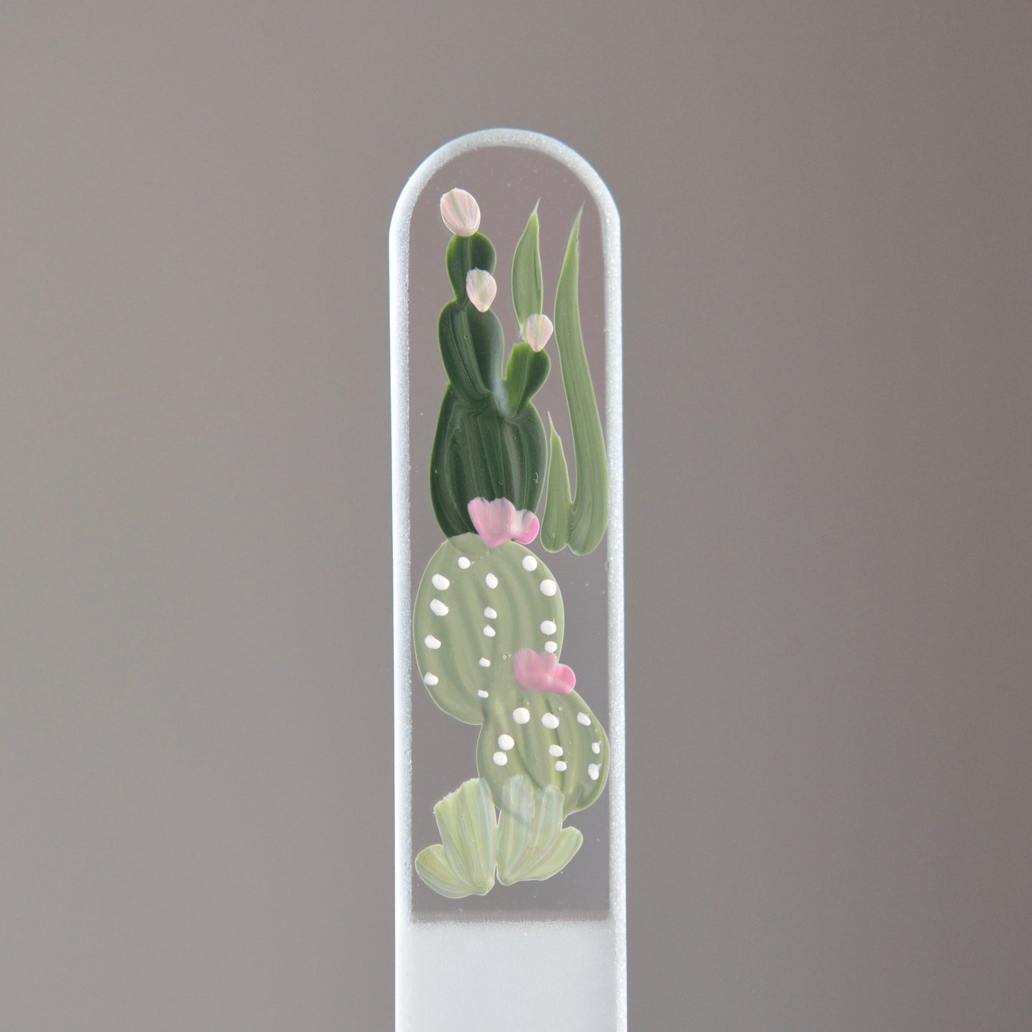 Medium Glass Nail File - Hand-painted Czech Crystal Glass Nail File