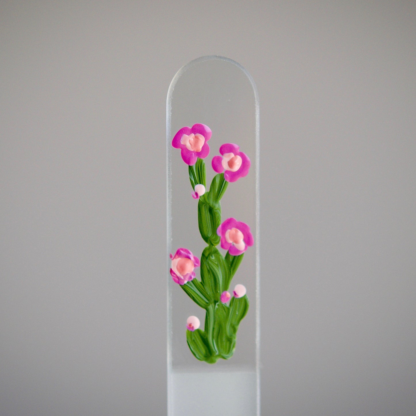 Medium Glass Nail File - Hand-painted Czech Crystal Glass Nail File