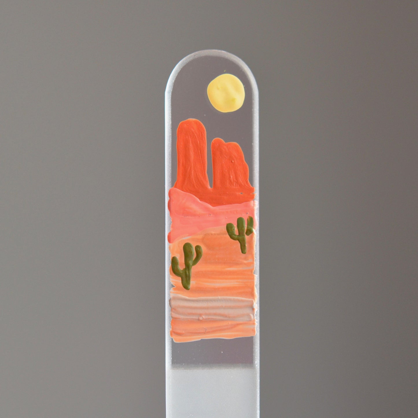 Medium Glass Nail File - Hand-painted Czech Crystal Glass Nail File